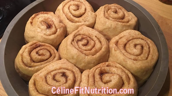 Cinnamon rolls healthy (brioche roulée à la cannelle)