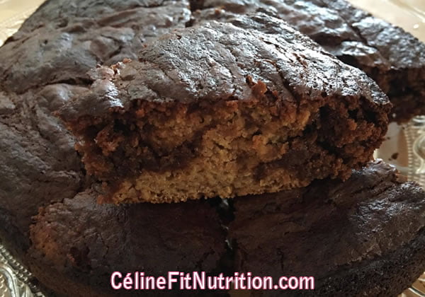 Gâteau marbré vegan sans matière grasse
