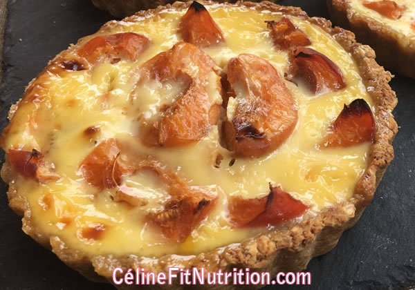 Tartelettes aux abricots healthy (pâte aux flocons d'avoine)