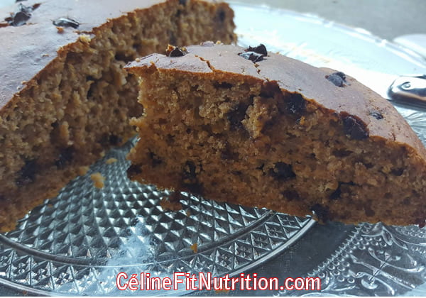 Gâteau au potiron et pépites de chocolat healthy