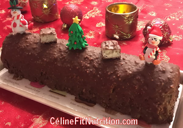 Bûche de Noël chocolat noix de coco façon Bounty